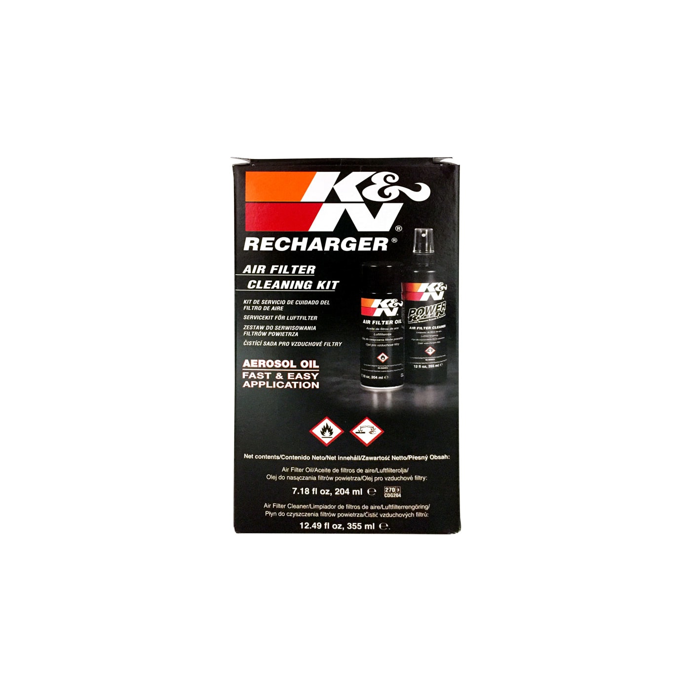 K&N AIR FILTER CLEANING SPRAY AND PROTECTIVE OIL KIT