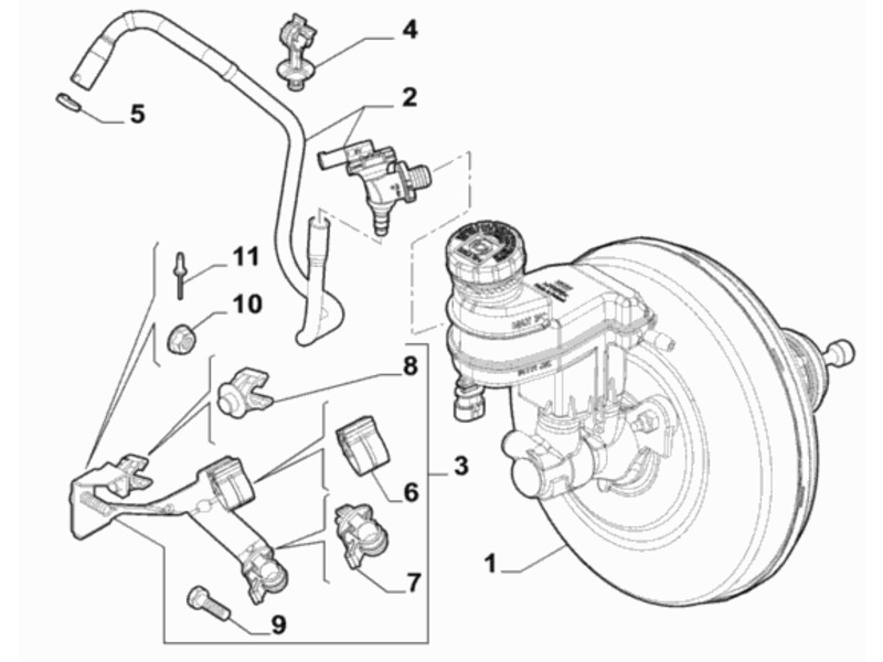 thumbnail image 2 of MALO' Front Brake Hose For Fiat 600 - New, Made In Italy, 8031 2 of 6