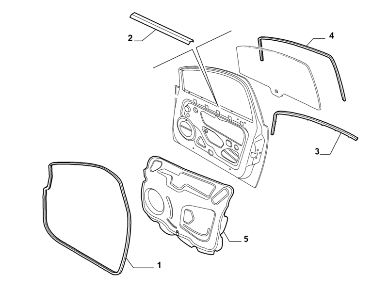 FIAT PUNTO FRONT DOOR SEAL