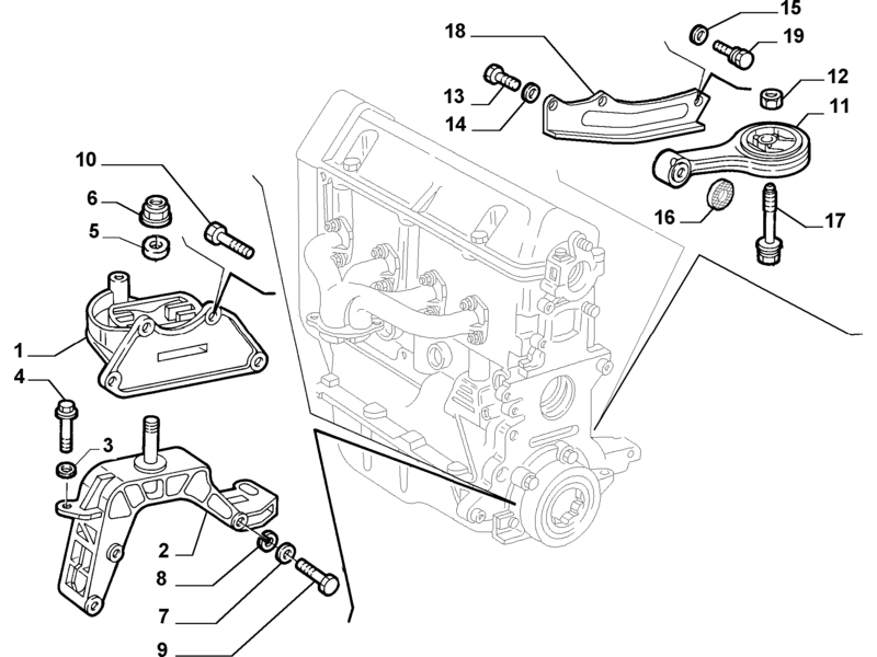 FIAT PUNTO ENGINE MOUNT