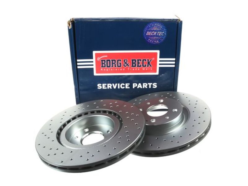 FIAT 500 ABARTH DRILLED BRAKE DISC FRONT PAIR 