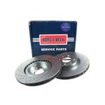 FIAT 500 ABARTH DRILLED BRAKE DISC FRONT PAIR 