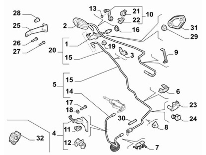 FIAT 500 HOSE