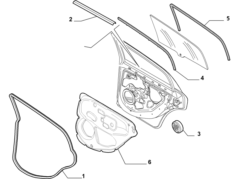 FIAT PUNTO O/S REAR DOOR SEAL