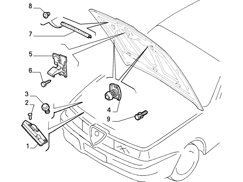ALFA ROMEO 155 BONNET LOCK