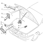 ALFA ROMEO 155 BONNET LOCK