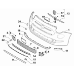 FIAT 500 LH FRONT BUMPER MOULDING