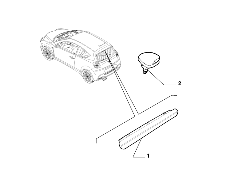 ALFA ROMEO MITO HIGH LEVEL STOP LAMP