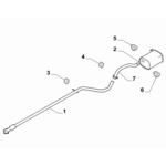 FIAT 500 REAR EXHAUST PIPE