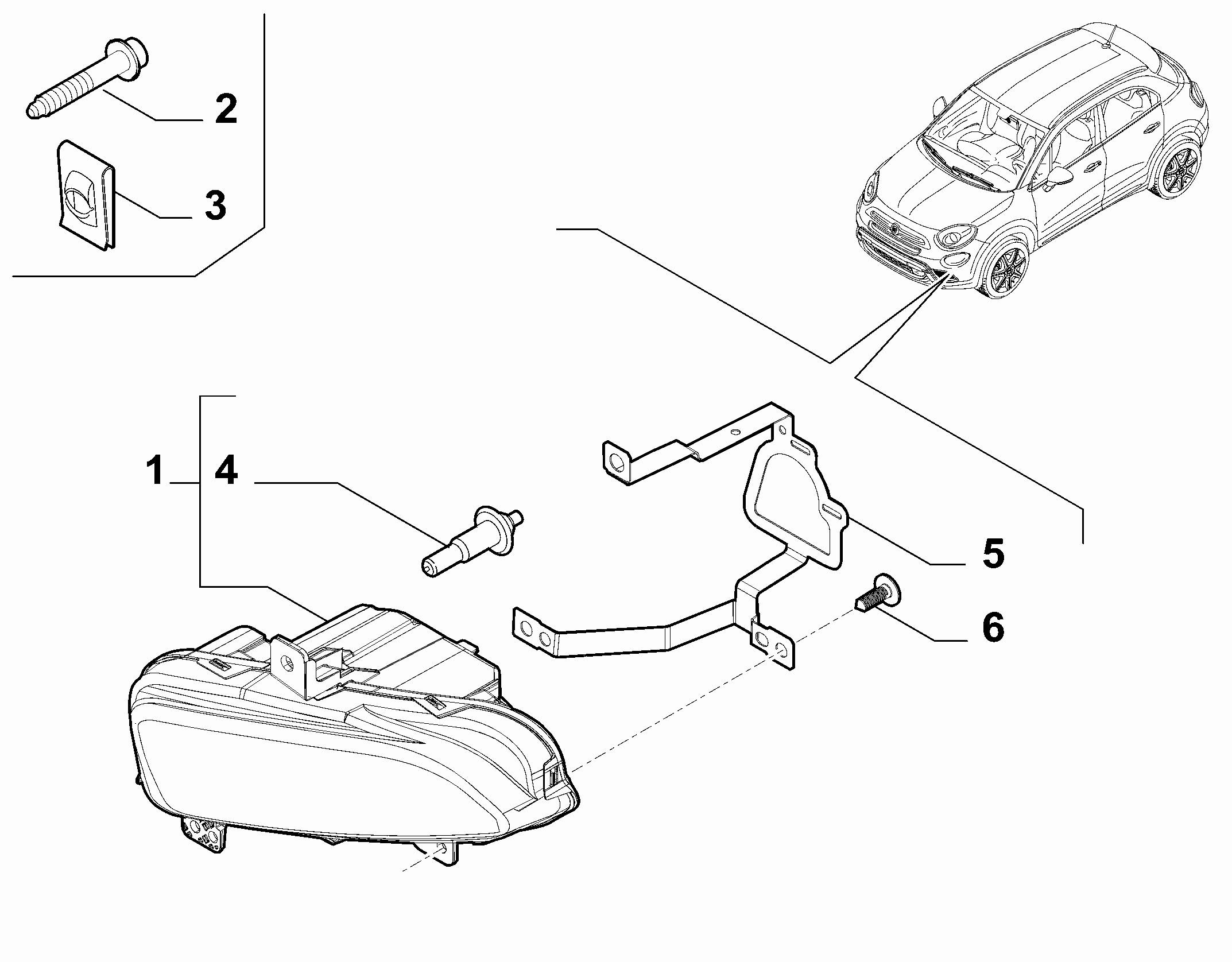 52088140 FIAT 500X O/S FOG LAMP