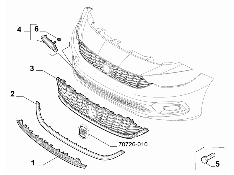 FIAT TIPO RADIATOR GRILL 