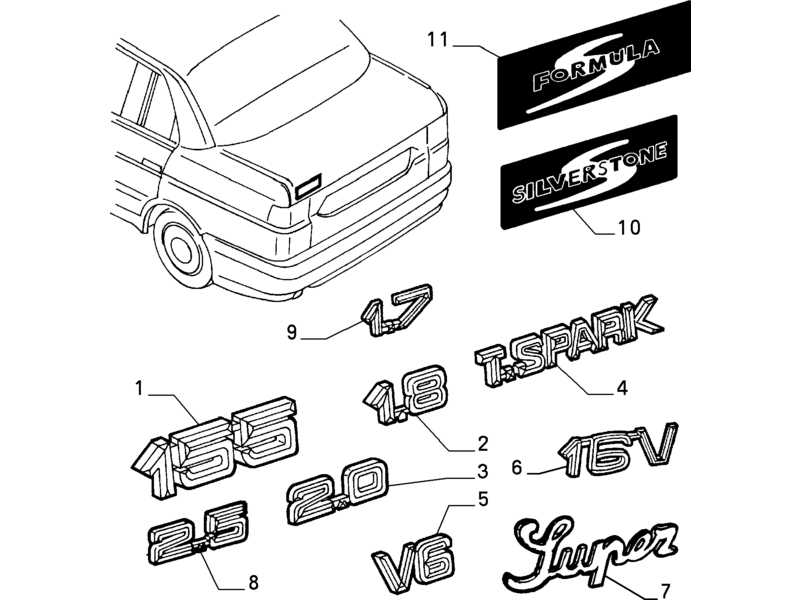 ALFA ROMEO 155 BADGE 