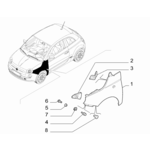 FIAT 500 N/S FRONT WING/FENDER BRACKET