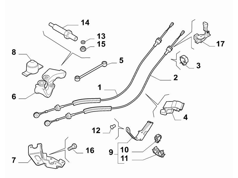ALFA ROMEO GIULIETTA GEAR CABLE 