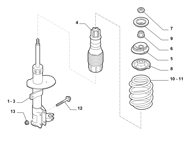 FIAT PANDA O/S FRONT SHOCK ABSORBER