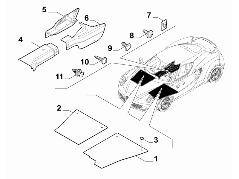 ALFA ROMEO 4C MAT PINS
