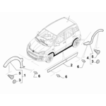 FIAT PANDA MOULDING CLIPS 