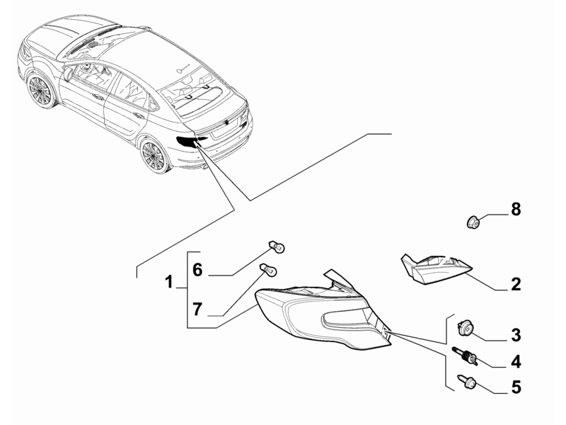FIAT TIPO TAIL LAMP SCREW