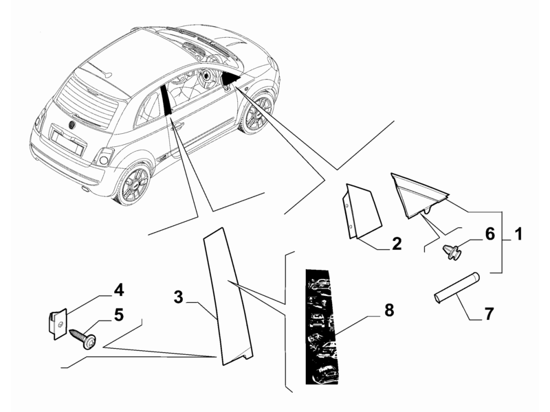 FIAT 500 MOULDING 