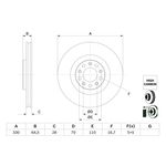 ALFA ROMEO GIULIA BRAKE DISC FRONT SINGLE BOSCH