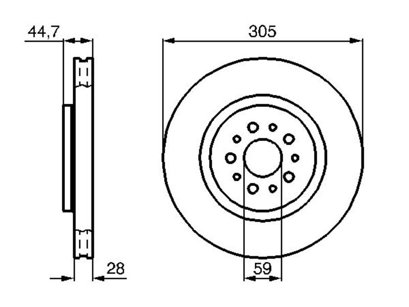 ALFA ROMEO 147GTA BRAKE DISC PAIR FRONT