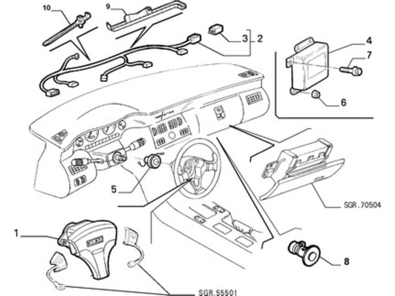 FIAT COUPE EC UNIT FOR AIRBAG