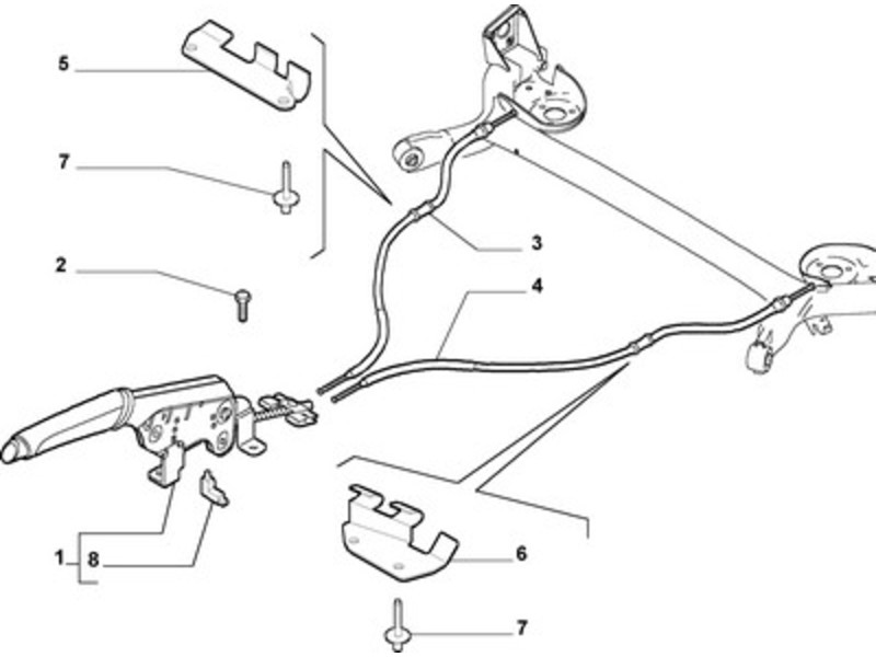 FIAT PANDA O/S HAND BRAKE CABLE RICAMBIFLEX