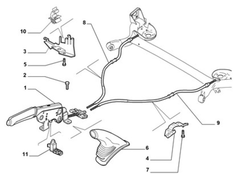 FIAT PUNTO N/S HAND BRAKE CABLE RICAMBIFLEX