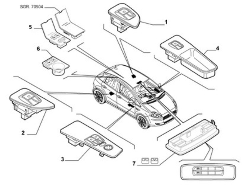 FIAT PUNTO O/S WINDOW SWITCH
