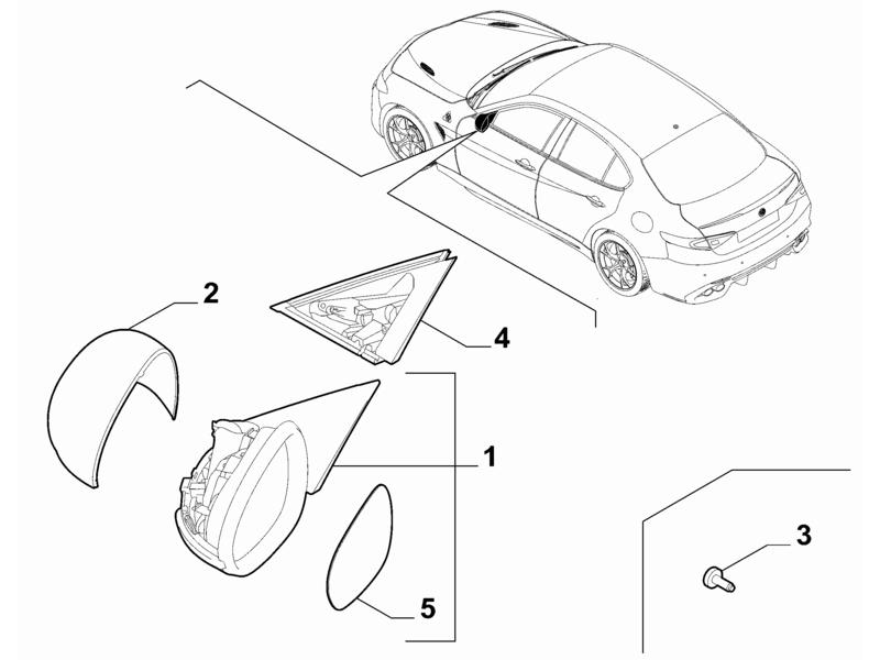 ALFA ROMEO GIULIA O/S MIRROR