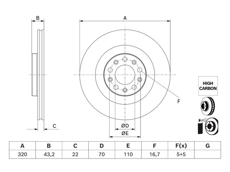ALFA ROMEO GIULA REAR BRAKE DISCS PAIR 