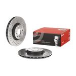 FIAT 500 ABARTH BRAKE DISC PAIR FRONT BREMBO DRILLED.