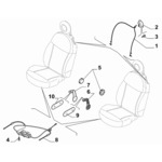 FIAT 500 SEAT CABLE RH