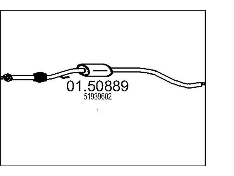 FIAT 500L CENTRE EXHAUST PIPE