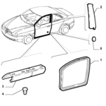 ALFA ROMEO 156 O/S FRONT DOOR SEAL
