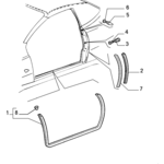 ALFA ROMEO GTV/SPIDER N/S FRONT DOOR SEAL