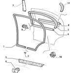 ALFA ROMEO 145/146 O/S WEATHER STRIP REAR DOOR