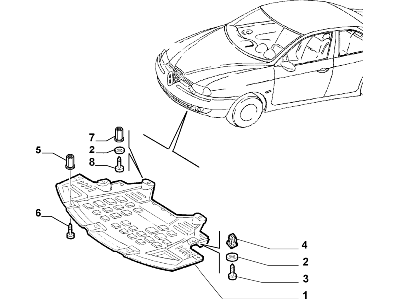 ALFA ROMEO 156 UNDER TRAY