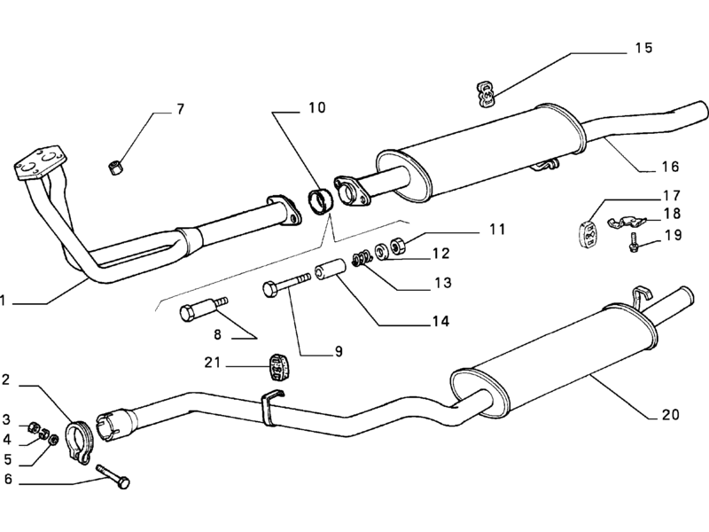 FIAT TIPO CENTRE EXHAUST PIPE
