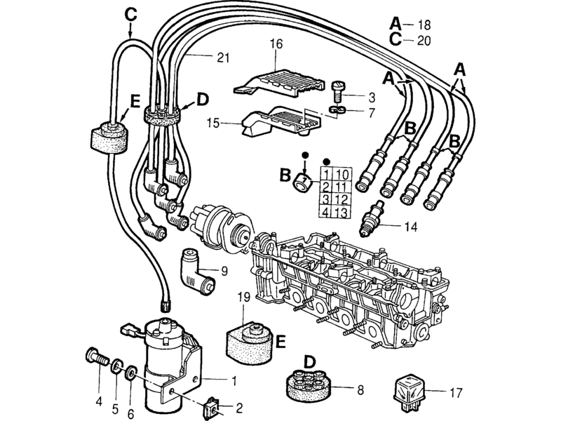 ALFA ROMEO 164 CABLE HARNESS IGNITION CABLE