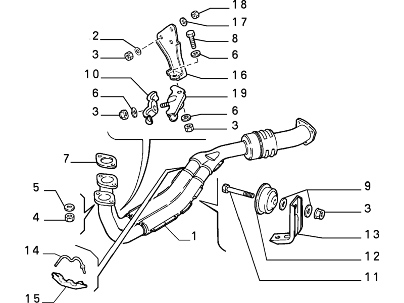 ALFA ROMEO 155 FRONT EXHAUST PIPE 
