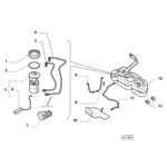 FIAT 500 FUEL HOSE